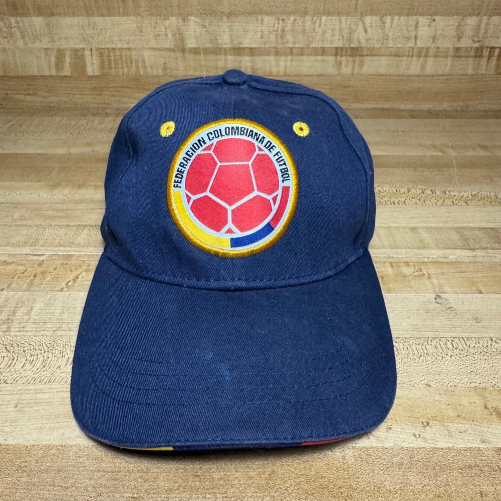 Colombia National Team FCF Soccer Hat OTO Caps Navy Blue Adjustable Baseball Cap
